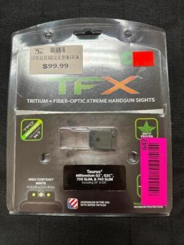 DESCRIPTION TRUGLO FIBER OPTIC HANDGUN SIGHTS FOR TAURUS MILLENNIUM G2 BRAND / MODEL: TRU GLOW ADDITIONAL INFORMATION RETAILS FOR $139 LOCATION GUN CO