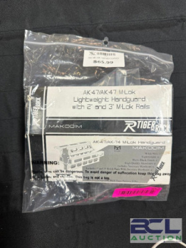 DESCRIPTION AK MLOK HANDGUARD ADDITIONAL INFORMATION RETAILS FOR $65.99 LOCATION GUN COUNTER QTY 1