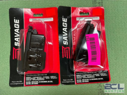 DESCRIPTION (2) SAVAGE AXIS 354 EIN, 6.5 CREEDMORE MAGAZINES ADDITIONAL INFORMATION RETAILS FOR $60.99 EACH THIS LOT IS: SOLD BY THE PIECE LOCATION GU