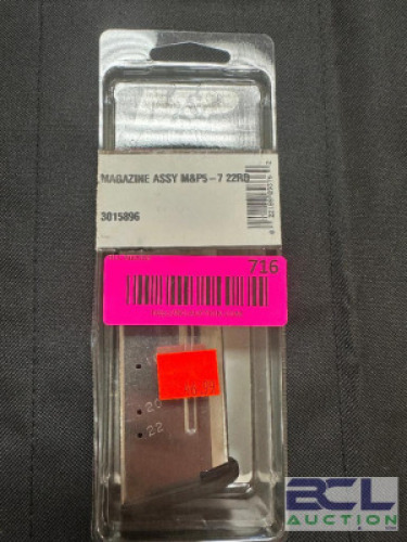 DESCRIPTION M AND P ASSY MP5-7 22 ROUND MAG ADDITIONAL INFORMATION RETAILS FOR $46.99 LOCATION GUN COUNTER QTY 1