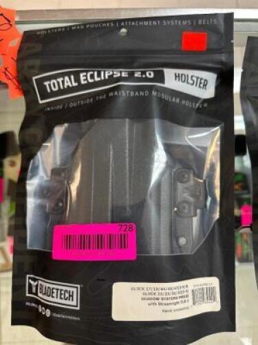 DESCRIPTION TOTAL ECLIPSE 2.0 HOLTER FOR GLOCK MODELS ADDITIONAL INFORMATION RETAILS FOR $69.99 LOCATION GUN COUNTER QTY 1