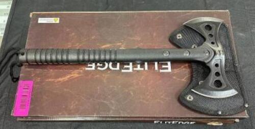 DESCRIPTION (2) SOG A-AXE9D TACTICAL TOMAHAWK WITH 3.5" STAINLESS STEEL AXE HEAD, COMPOSITE HANDLE BRAND / MODEL: A-AXE9D THIS LOT IS: SOLD BY THE PIE