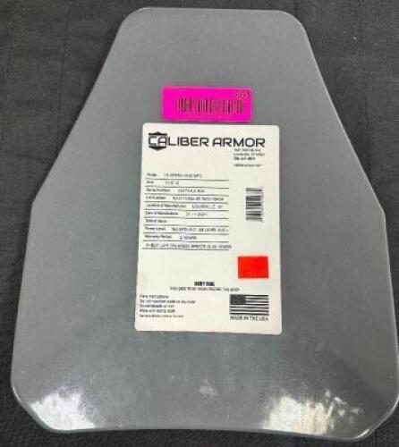 DESCRIPTION SPARTAN ARMOR SYSTEMS 19-AR550-1012-SPC LEVEL III+ BODY ARMOR PLATE, AR550 STEEL, SHOOTER�S CUT, 10" X 12", SINGLE CURVE BRAND / MODEL: 19