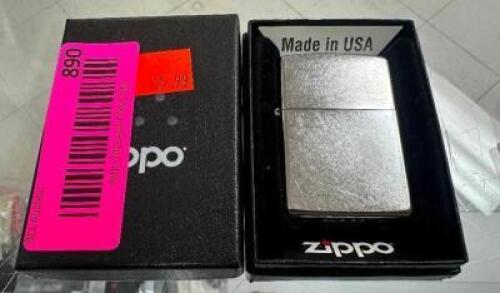 DESCRIPTION (2) ZIPPO LIGHTERS ADDITIONAL INFORMATION RETAIL EACH FOR $15.99 THIS LOT IS: SOLD BY THE PIECE LOCATION KNIFE COUNTER QTY 2