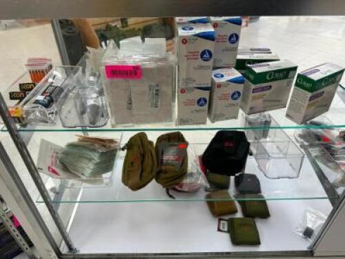 DESCRIPTION (1) LOT OF ASSORTED MEDICAL SUPPLIES. ADDITIONAL INFORMATION IN SHOW CASE. LOCATION KNIFE COUNTER QTY 1