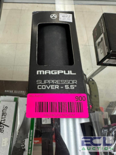 DESCRIPTION MAGPUL SUPPRESSOR COVER 5.5" - USED. ADDITIONAL INFORMATION LISTED FOR $69. LOCATION KNIFE COUNTER QTY 1