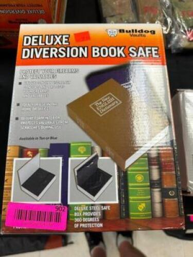 DESCRIPTION (2) BULLDOG DELUXE DIVERSION BOOK SAFES ADDITIONAL INFORMATION RETAIL FOR $37 EACH THIS LOT IS: SOLD BY THE PIECE LOCATION KNIFE COUNTER Q