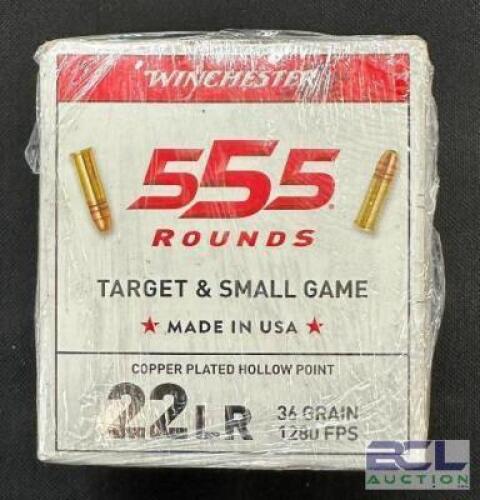 DESCRIPTION (5) 555CT BOXES OF 22LR AMMO BRAND / MODEL: WINCHESTER ADDITIONAL INFORMATION 36 GRAIN SIZE $46.99 EACH LOCATION AMMO WALL QTY 5