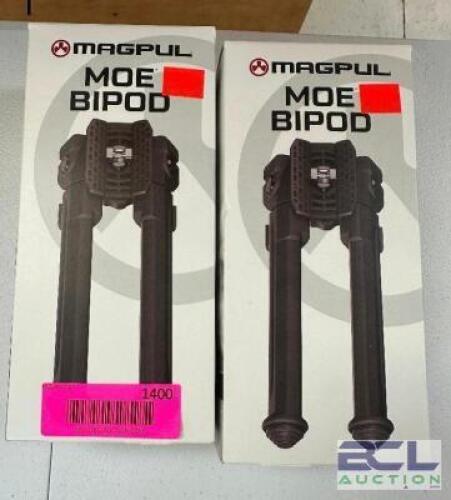 DESCRIPTION (2) MAGPUL MOE BIPODS ADDITIONAL INFORMATION RETAILS FOR $77 EACH THIS LOT IS: SOLD BY THE PIECE LOCATION GUN COUNTER QTY 2