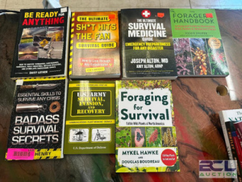 DESCRIPTION (7) ASSORTED SURVIVAL BOOKS. THIS LOT IS: SOLD BY THE PIECE LOCATION MIDDLE FLOOR QTY 7