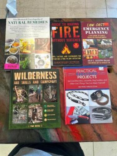 DESCRIPTION (5) ASSORTED SURVIVAL BOOKS. THIS LOT IS: SOLD BY THE PIECE LOCATION MIDDLE FLOOR QTY 5