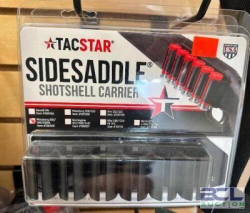 DESCRIPTION (4) TAC STAR SIDE SADDLE SHOTGUN CARRIERS ADDITIONAL INFORMATION RETAIL FOR $41 EACH THIS LOT IS: SOLD BY THE PIECE LOCATION MIDDLE FLOOR