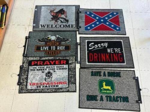 DESCRIPTION (6) ASSORTED DOOR MATS THIS LOT IS: SOLD BY THE PIECE LOCATION GUN COUNTER QTY 6