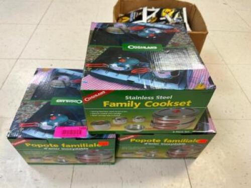 DESCRIPTION (3) STAINLESS FAMILY COOK SETS. THIS LOT IS: ONE MONEY LOCATION MIDDLE FLOOR QTY 1