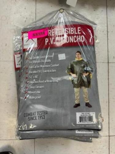 DESCRIPTION (4) REVERSIBLE PV PONCHOS THIS LOT IS: SOLD BY THE PIECE LOCATION MIDDLE FLOOR QTY 4