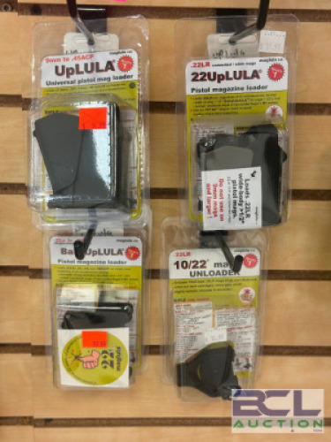 DESCRIPTION (4) - ASSORTED LOADERS BRAND / MODEL: LULA ADDITIONAL INFORMATION SEE PHOTOS FOR CLOSE UP OF LOT CONTENTS. SIZE MAGAZINE WALL LOCATION SOL