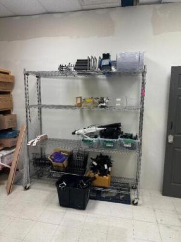 DESCRIPTION STAINLESS STEEL SHELVING UNIT ADDITIONAL INFORMATION CONTENTS NOT INCLUDED. LAST DAY PICK UP ONLY. THIS LOT IS: 77" X 72" X 18" SIZE STORA