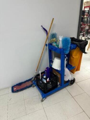 DESCRIPTION JANITOR CART WITH CONTENTS SIZE STORAGE CLOSET LOCATION ONE MONEY QTY 1