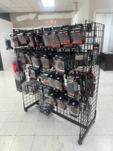 DESCRIPTION ROLLING DISPLAY RACK ADDITIONAL INFORMATION CONTENTS NOT INCLUDED. LAST DAY PICK UP ONLY. THIS LOT IS: 65" X 50" SIZE BACK ROOM LOCATION O