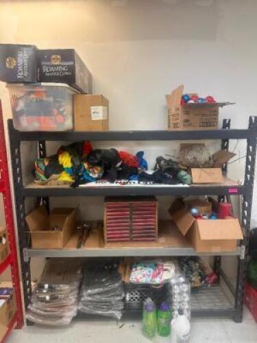 DESCRIPTION CONTENTS OF SHELF / ASSORTED DECORATIONS SIZE BACK ROOM LOCATION ONE MONEY QTY 1