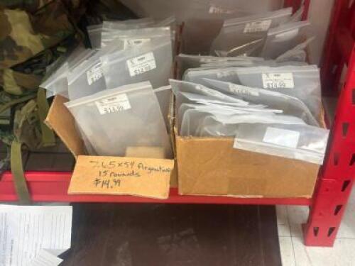 DESCRIPTION ASSORTED LOOSE AMMO SIZE BACK ROOM LOCATION ONE MONEY QTY 1