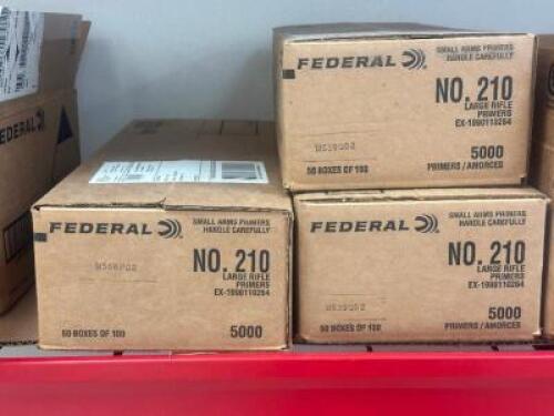 DESCRIPTION (3) - FULL CASES OF FEDERAL NO. 210 AMMO ADDITIONAL INFORMATION NEW BOXES SIZE BACK ROOM LOCATION SOLD BY THE PIECE QTY 3