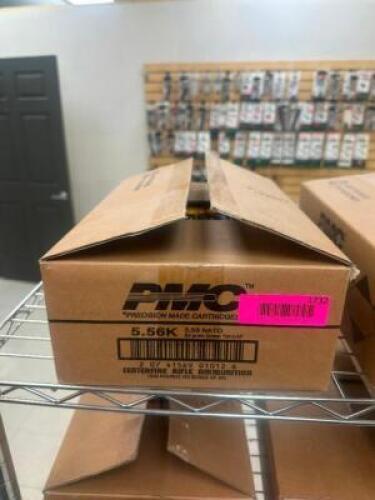 DESCRIPTION FULL CASE OF RIFLE AMMO BRAND / MODEL: PMC SIZE BACK ROOM LOCATION ONE MONEY QTY 1