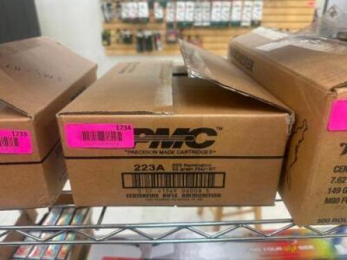 DESCRIPTION FULL CASE OF RIFLE AMMO BRAND / MODEL: PMC SIZE BACK ROOM LOCATION ONE MONEY QTY 1