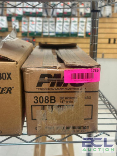 DESCRIPTION FULL CASE OF RIFLE AMMO BRAND / MODEL: PMC SIZE BACK ROOM LOCATION ONE MONEY QTY 1