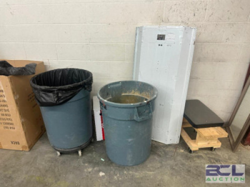 DESCRIPTION WASTE BINS WITH ASSORTED HARDWARE SIZE WORKSHOP LOCATION ONE MONEY QTY 1