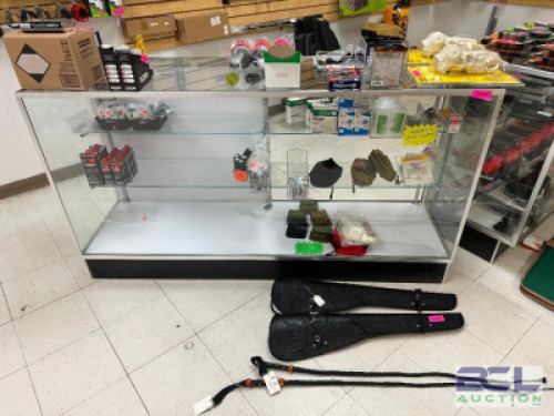 DESCRIPTION 70" GLASS SHOW CASE. ADDITIONAL INFORMATION CONTENTS ARE NOT INCLUDED. LAST DAY PICK UP ONLY LOCATION KNIFE COUNTER QTY 1