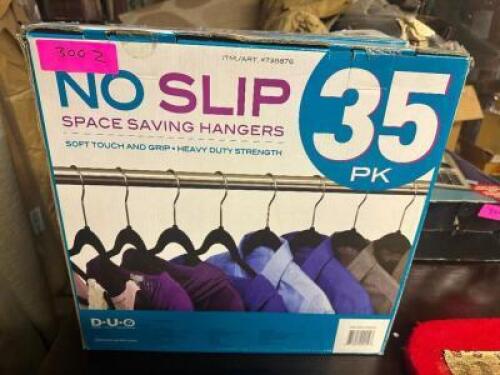 DESCRIPTION (4) BOXES OF NO SLIP HANGERS ( 35 PACKS ) THIS LOT IS: SOLD BY THE PIECE LOCATION WAREHOUSE QTY 4