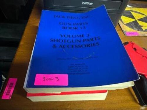 DESCRIPTION THREE VOUME GUN PARTS BOOK 13 LOCATION WAREHOUSE QTY 1