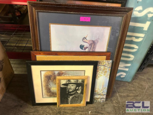 DESCRIPTION (1) LOT OF MISC. FRAMED PRINTS AND POSTERS LOCATION WAREHOUSE QTY 1