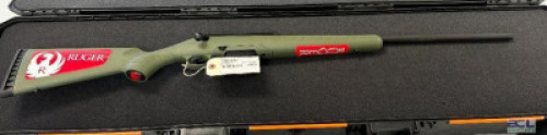 DESCRIPTION RUGER AMERICAN PREDATOR .223 REM, 10 + 1 CAPACITY, 22" THREADED BARREL, MATTE BLACK ALLOY RECEIVER, MOSS GREEN SYNTHETIC STOCK BRAND / MOD
