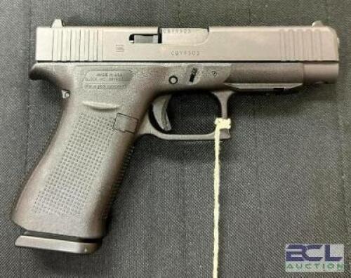 DESCRIPTION GLOCK 48 GEN 5 9mm PISTOL BRAND / MODEL: GLOCK SERIAL # CBYR503US ADDITIONAL INFORMATION COMES WITH CASE, (1) EXTRA MAG, AND ACCESSORIES A