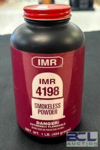 DESCRIPTION 1 LB. CONTAINER OF 4198 SMOKELESS POWDER BRAND / MODEL: IMR SIZE $19.99 LOCATION AMMO WALL QTY 1