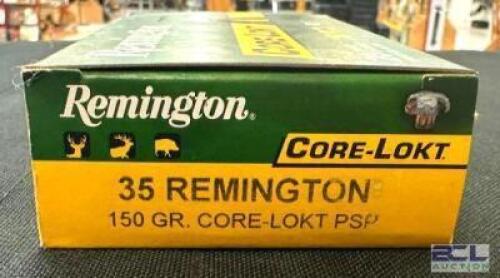DESCRIPTION (2) 20CT BOXES OF 35 REMINGTON AMMO BRAND / MODEL: REMINGTON CORE-LOKT PSP ADDITIONAL INFORMATION 150 GRAIN SIZE $59.99 EACH LOCATION AMMO