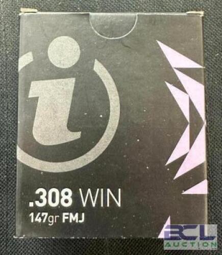 DESCRIPTION (6) 20CT BOXES OF 308 WINCHESTER FULL METAL JACKET AMMO BRAND / MODEL: IGMAN ADDITIONAL INFORMATION 147 GRAIN SIZE $24.99 EACH LOCATION AM