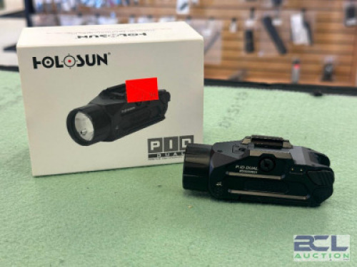 DESCRIPTION PID TAC LIGHT BRAND / MODEL: HOLOSUN SIZE OPTICS COUNTER LOCATION ONE MONEY QTY 1