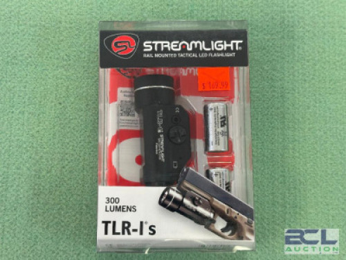 DESCRIPTION RAIL MOUNTED TAC FLASHLIGHT BRAND / MODEL: STREAMLIGHT SIZE OPTICS COUNTER LOCATION ONE MONEY QTY 1