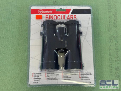 DESCRIPTION 10 X 42 BINOCULARS BRAND / MODEL: FIREFIELD SIZE OPTICS COUNTER LOCATION ONE MONEY QTY 1