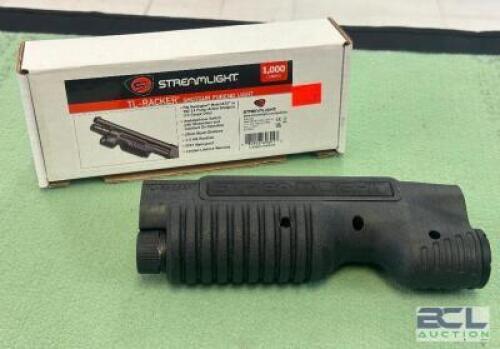 DESCRIPTION TL RACKER SHOTGUN FOREND LIGHT BRAND / MODEL: STREAMLIGHT SIZE OPTICS COUNTER LOCATION ONE MONEY QTY 1