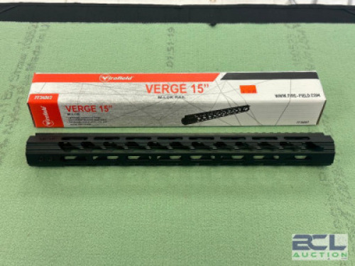 DESCRIPTION VERGE 15" M LOK RAIL BRAND / MODEL: FIREFIELD SIZE OPTICS COUNTER LOCATION ONE MONEY QTY 1