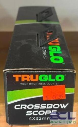 DESCRIPTION 4 X 32 SCOPE BRAND / MODEL: TRUGLO SIZE OPTICS COUNTER LOCATION ONE MONEY QTY 1
