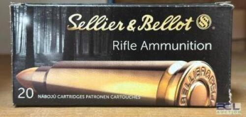 DESCRIPTION (15) - BOXES OF RIFLE AMMO BRAND / MODEL: SELLIER SIZE OPTICS COUNTER LOCATION SOLD BY THE PIECE QTY 15