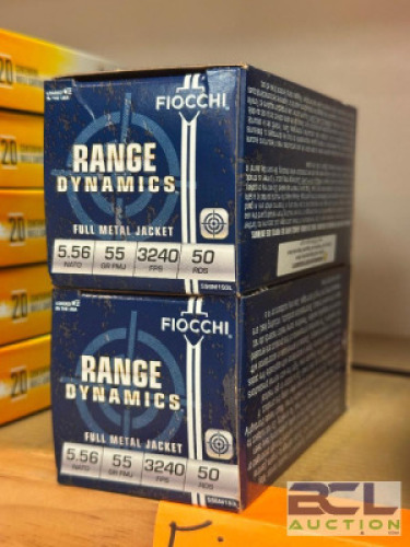 DESCRIPTION (2) - BOXES OF RIFLE AMMO BRAND / MODEL: FIOCCHI SIZE OPTICS COUNTER LOCATION SOLD BY THE PIECE QTY 2