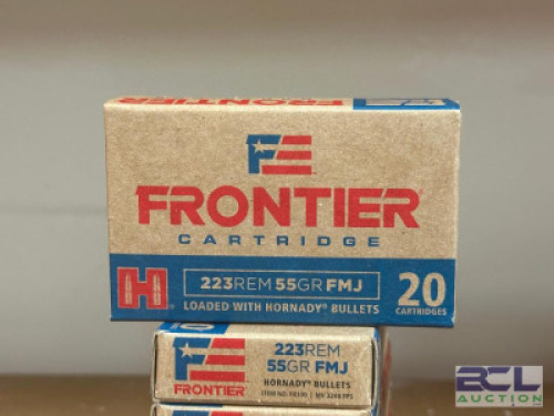 DESCRIPTION (5) - BOXES OF RIFLE AMMO BRAND / MODEL: HORNADY SIZE OPTICS COUNTER LOCATION SOLD BY THE PIECE QTY 5