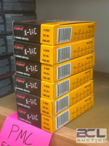 DESCRIPTION (6) - BOXES OF RIFLE AMMO BRAND / MODEL: PMC SIZE OPTICS COUNTER LOCATION SOLD BY THE PIECE QTY 6
