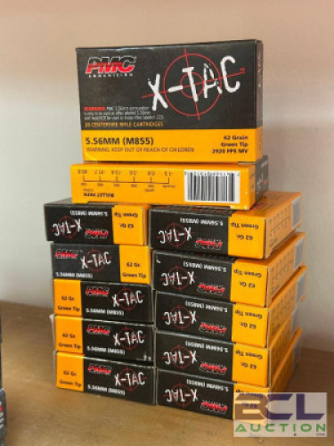 DESCRIPTION (12) - BOXES OF RIFLE AMMO BRAND / MODEL: PMC SIZE OPTICS COUNTER LOCATION SOLD BY THE PIECE QTY 12